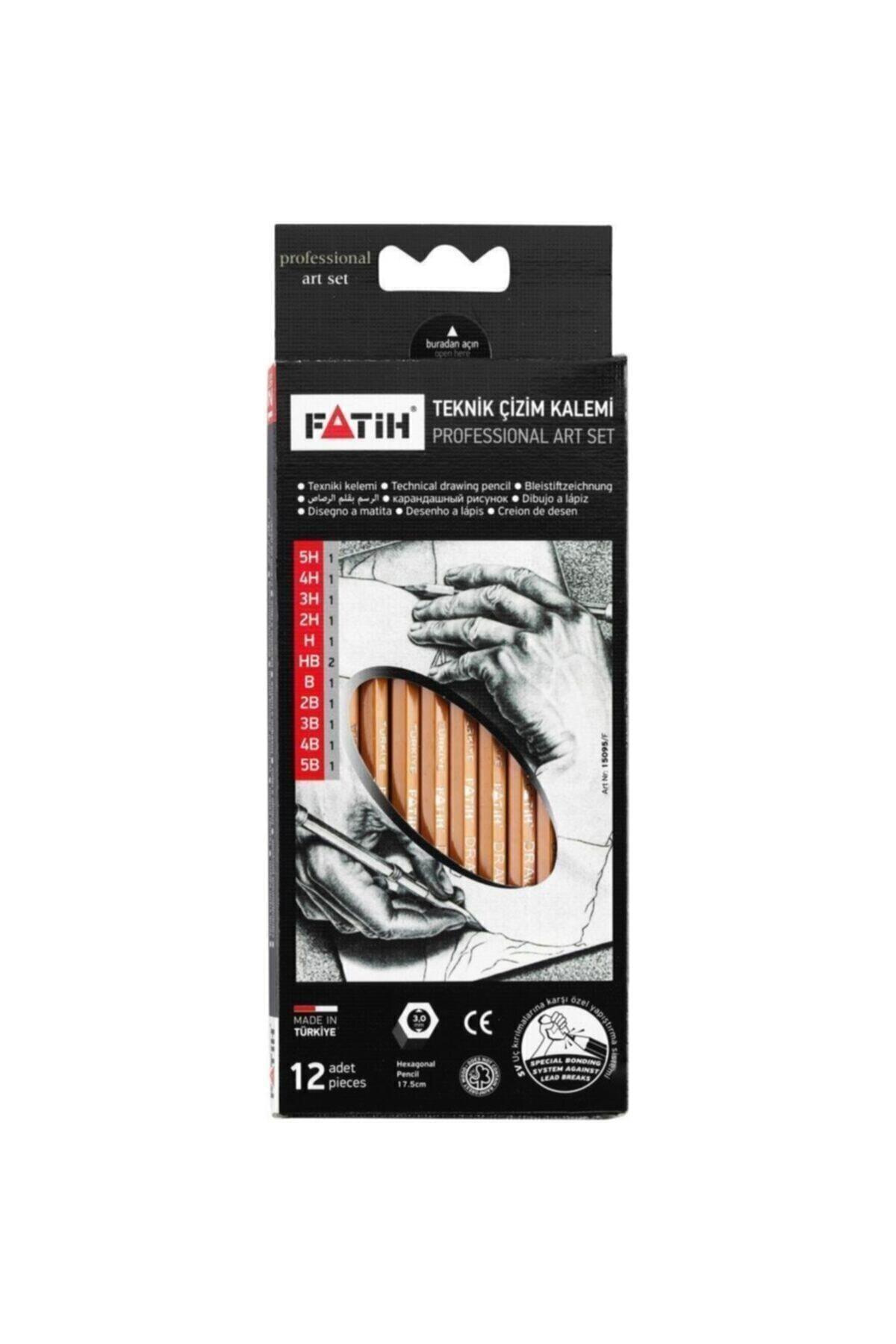 Fatih Kurşun Kalem Dereceli Kalem Professional Çizim Kalem Seti 12 Li Blister