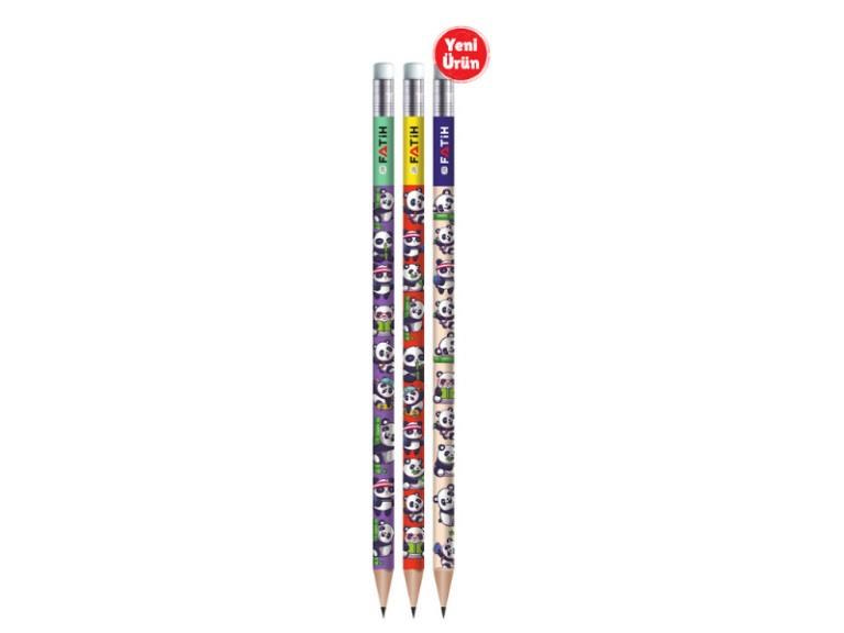 Fatih Kurşun Kalem Panda Kids Silgili Kurşun Kalem (72 Li Paket)