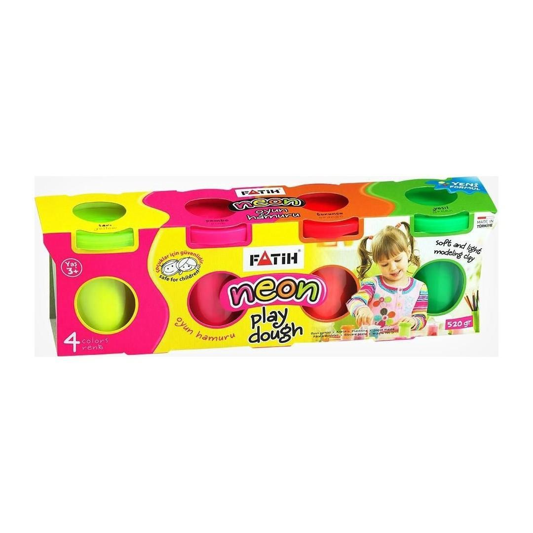 Fatih Oyun Hamuru 520 GR 4 Renk Fosforlu 50065