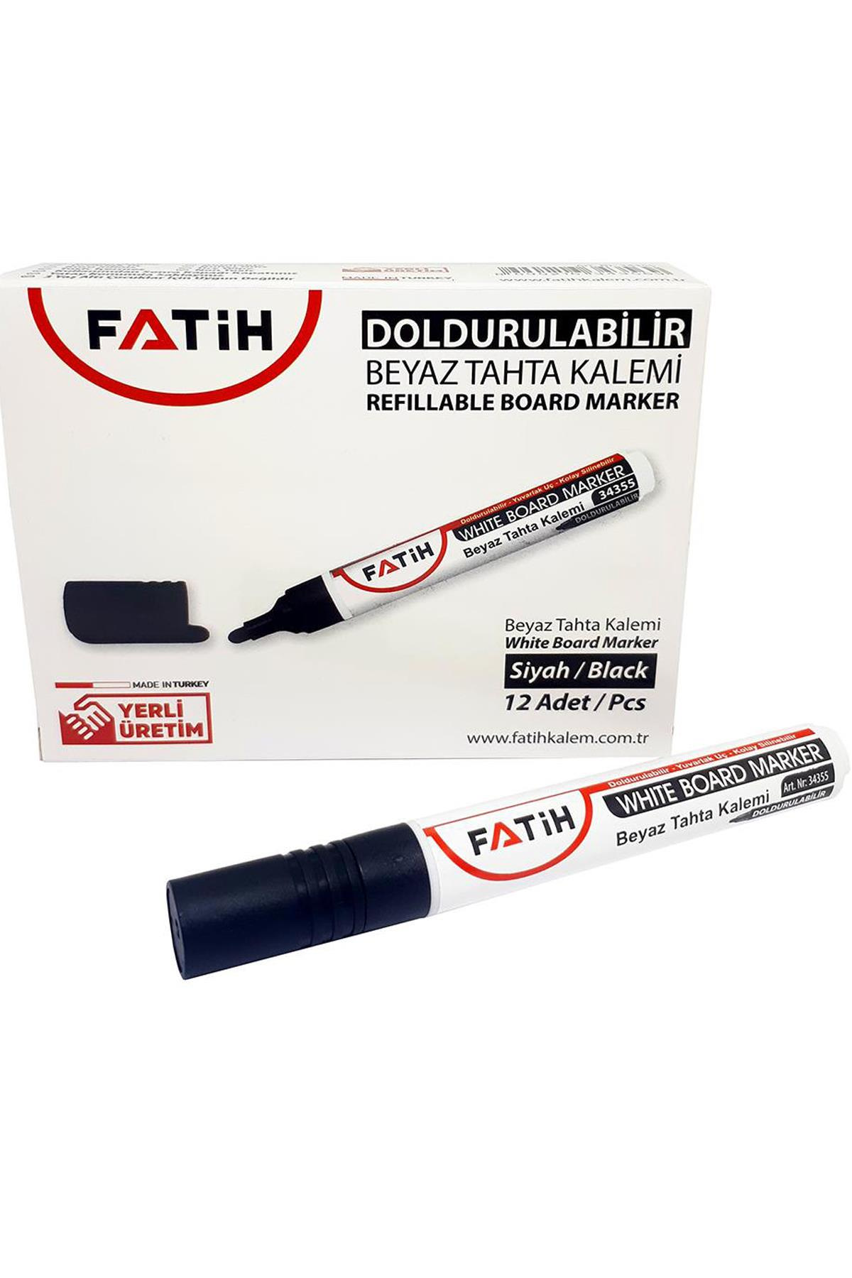 Fatih Tahta Kalemi Doldurulabilir Siyah 34355 (12 Li Paket)