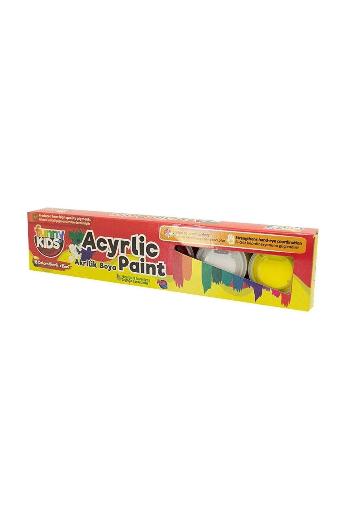Funny Kids 6 Renk 15 ML Akrilik Bıya 6 x 15 ml