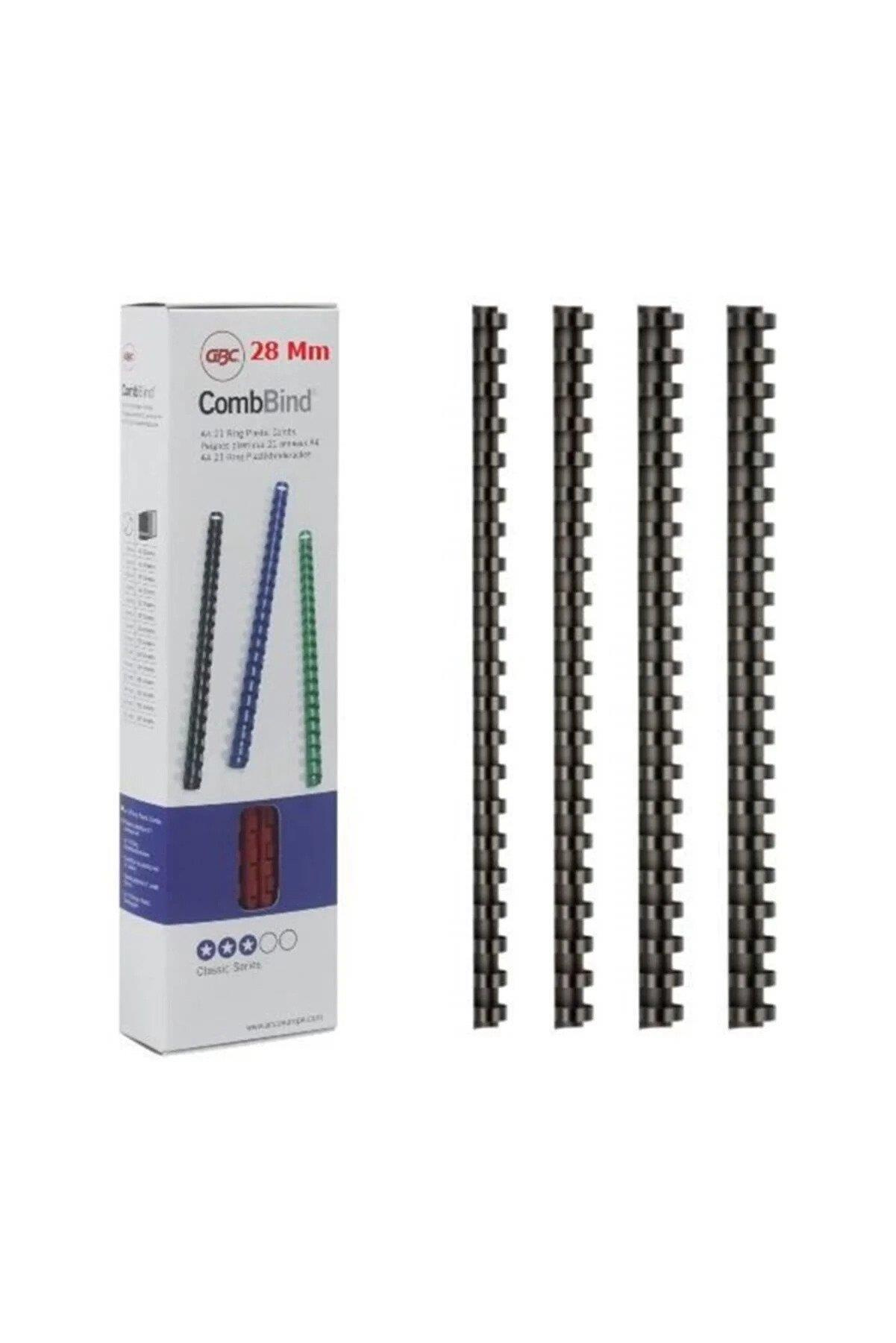 Gbc Spiral Plastik Combbind 28 MM Siyah A4 Plastik Spiral (50 Li Paket)