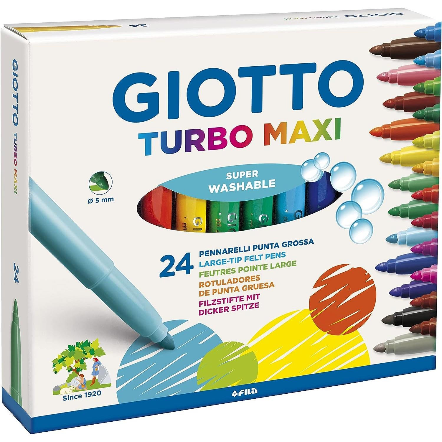 Giotto Keçeli Boya Kalemi Turbo Maxi 24 Renk Keçeli Boya Kalemi