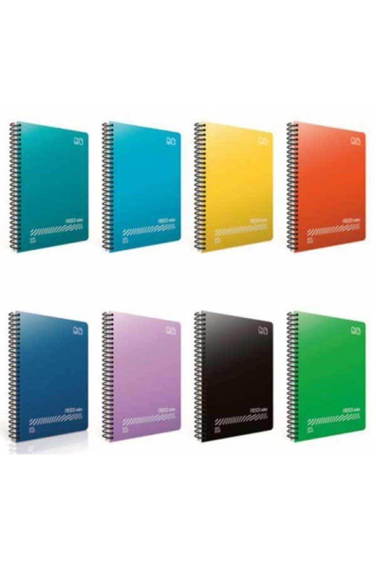 Gıpta Fresco Spiralli Düz Plastik Defter A4 120 YP Kareli 4939
