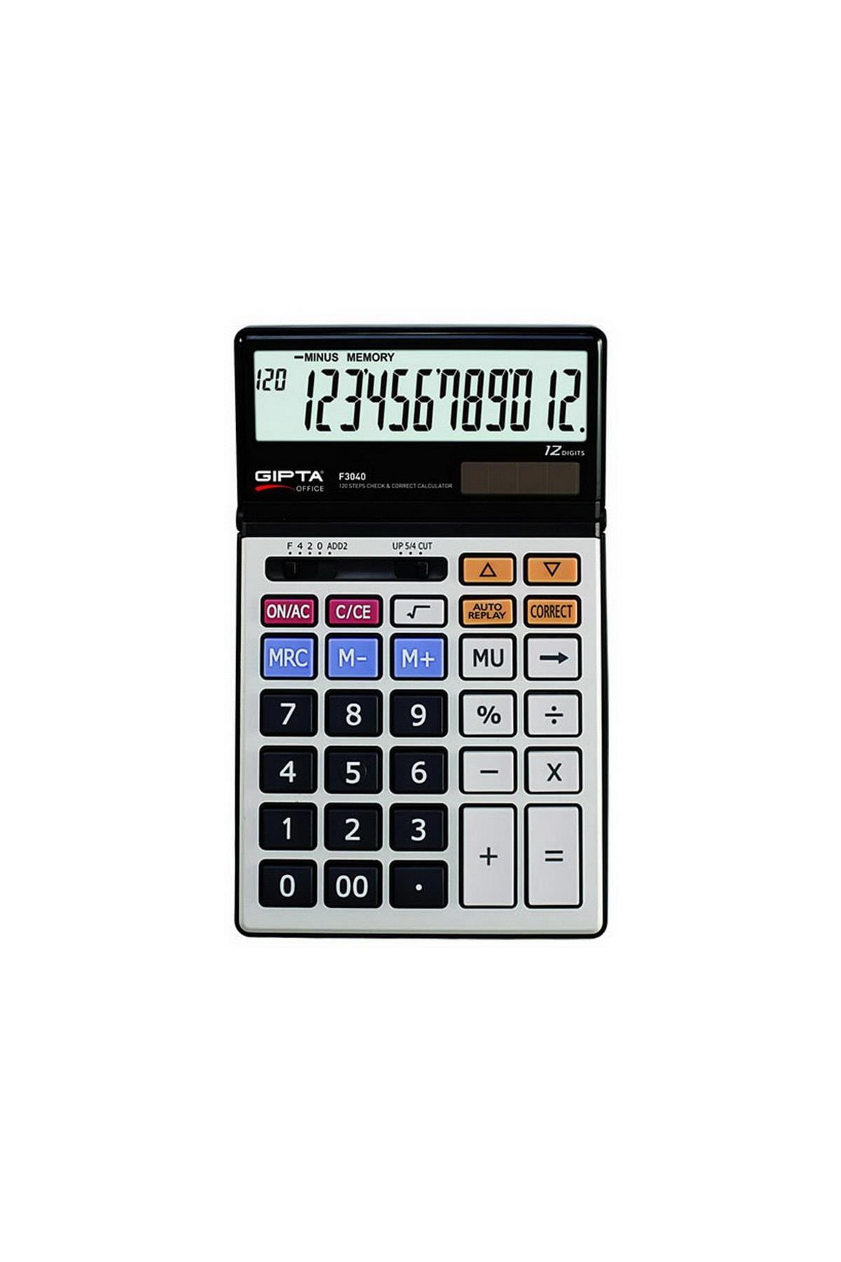 Gıpta Hesap Makinası Masa Üstü 12 Hane F3040