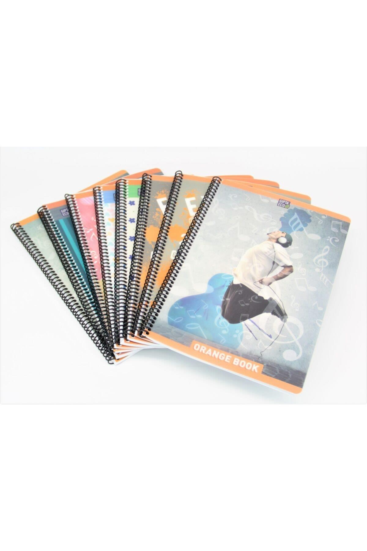 Gıpta Orange Book Spiralli Offset Plastik Defter A4 120 YP Çizgili 4954