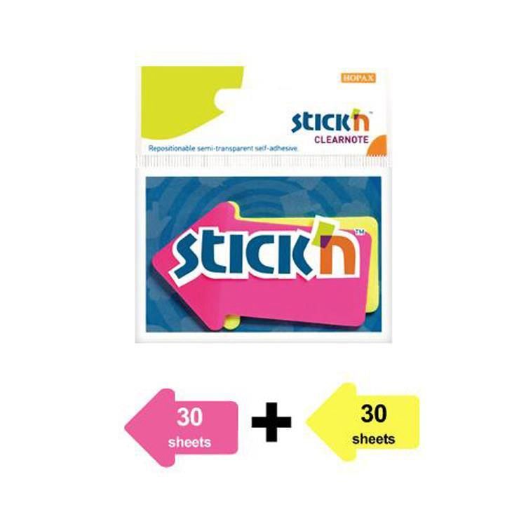 Gıpta Stick'n 76 x 50 Ok Şekilli Neon 2 Renk 60 Yaprak