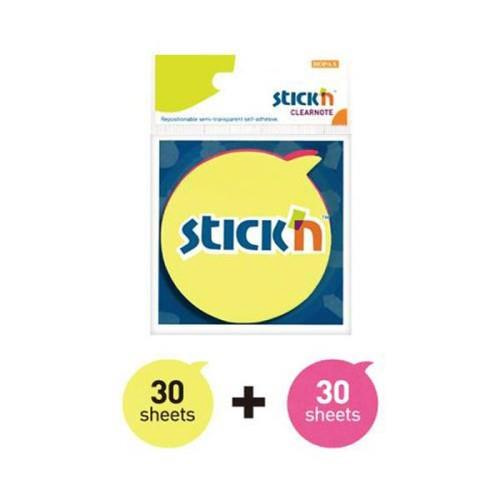 Gıpta Stick'n 76 x 76 Yuvarlak Konuşma Balon 2 Neon Renk 60 Yaprak