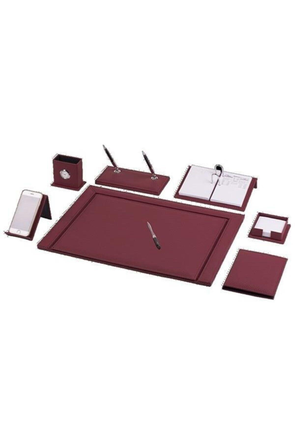 Gülpaş Sümen Takımı 10 Parça Macro Desen Bordo Lüks Çerçeveli Sümen Takımı