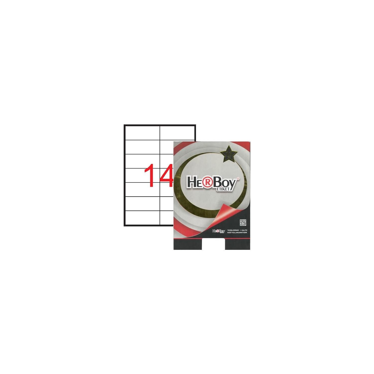 Herboy Laser Etiket 100 Yaprak 105 x 41 MM Lazer Yazıcı Etiketi