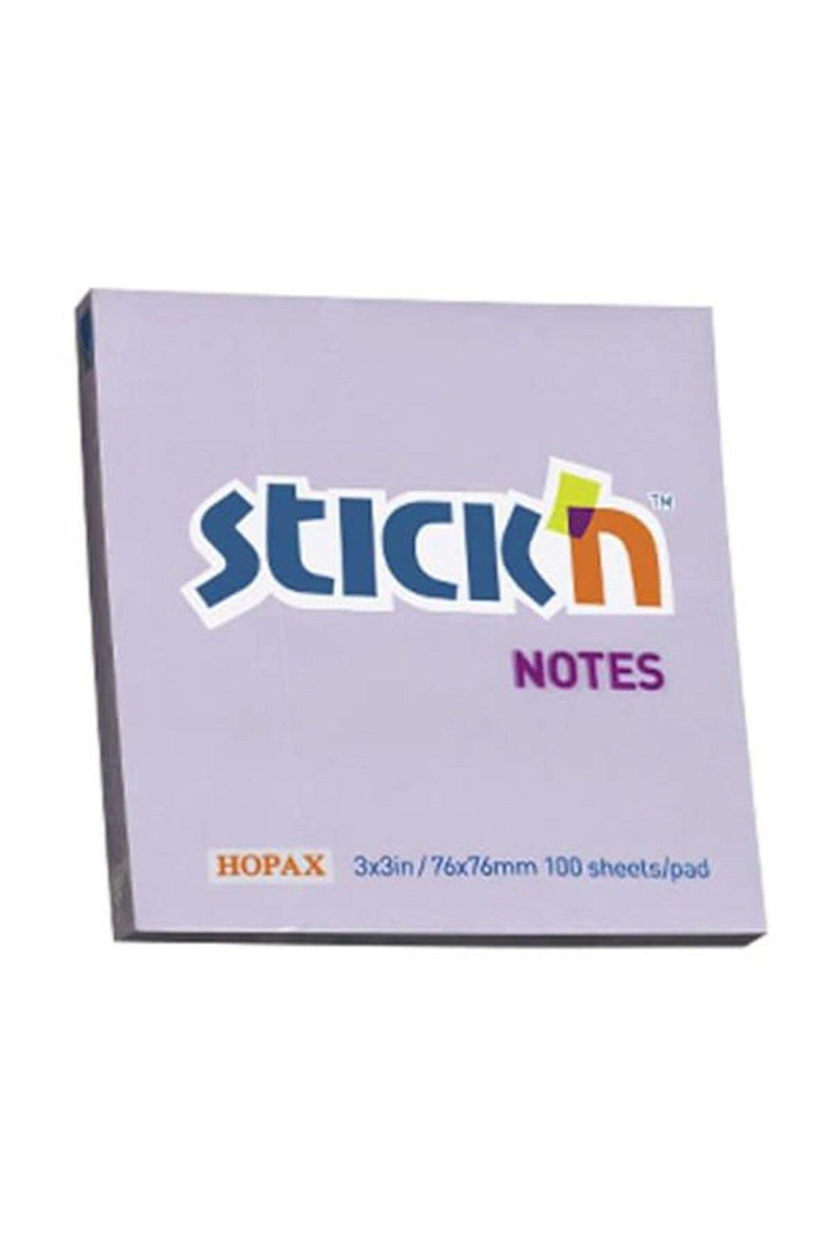 Hopax Stıckn Yapışkanlı Not Kağıdı 100 Yaprak 76 x 76 Mm Pastel Lila