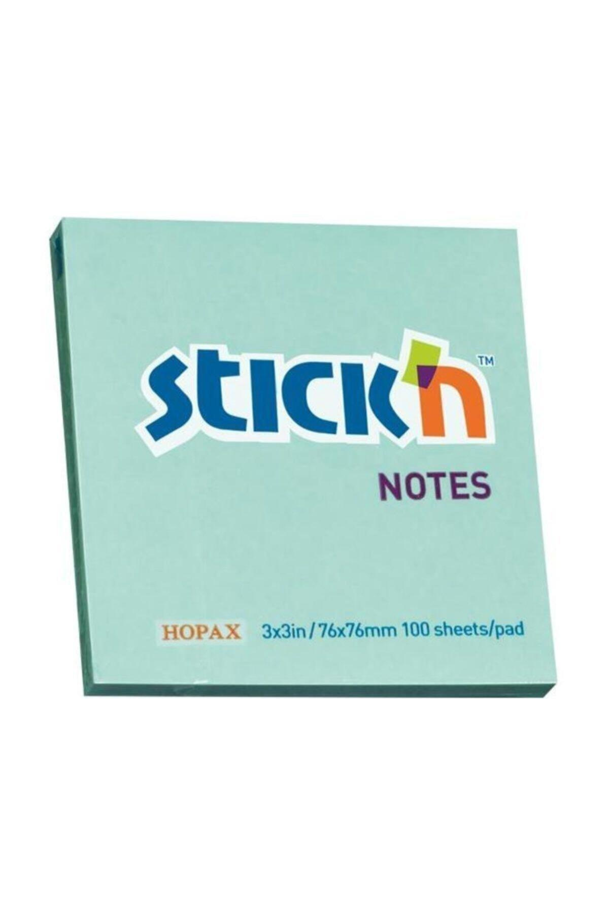 Hopax Stıckn Yapışkanlı Not Kağıdı 100 Yaprak 76x76 Mm Pastel Mavi