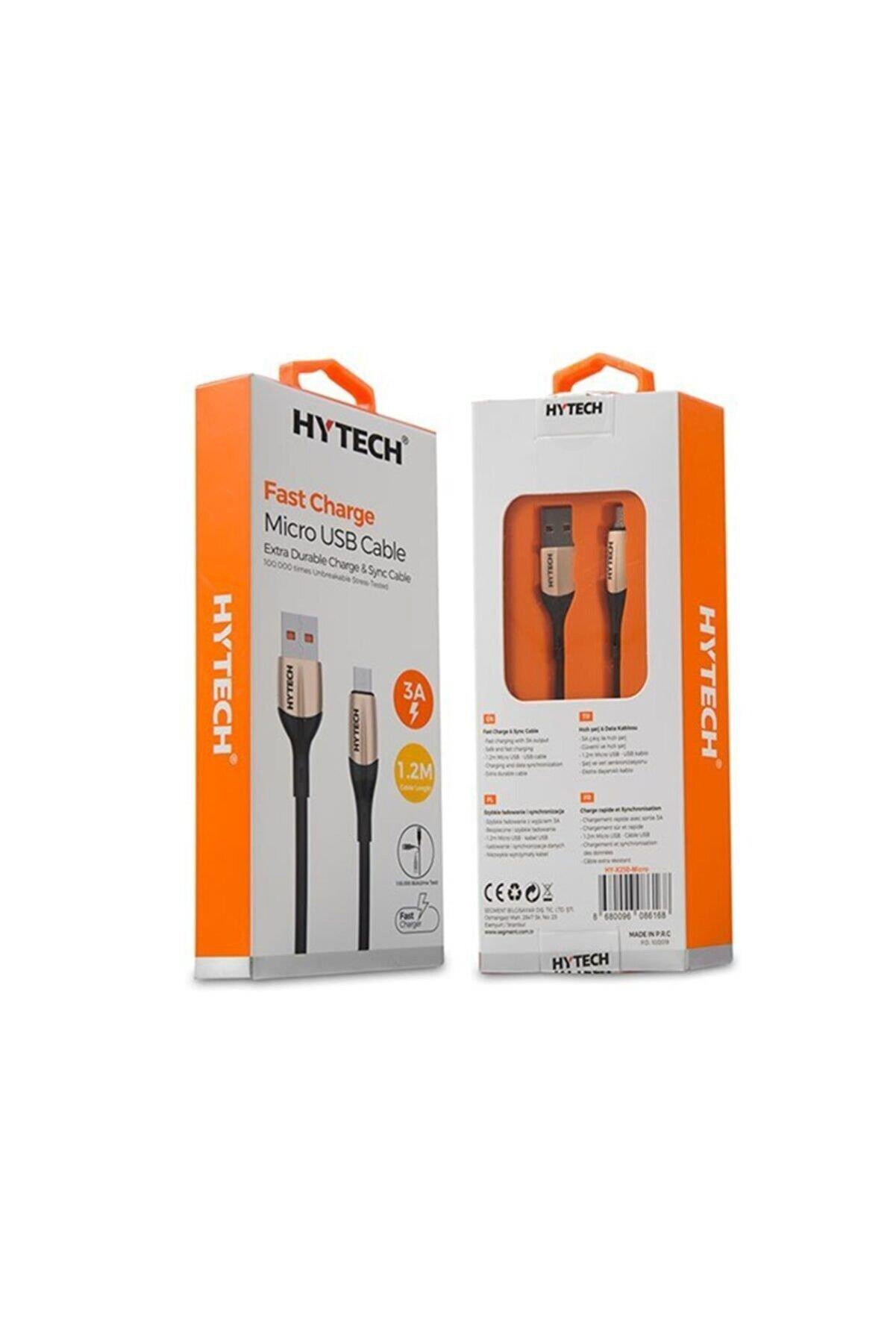 Hytech 3 Amper Micro Usb 1.2 Metre Gold Data + Hızlı Sarj Kablosu