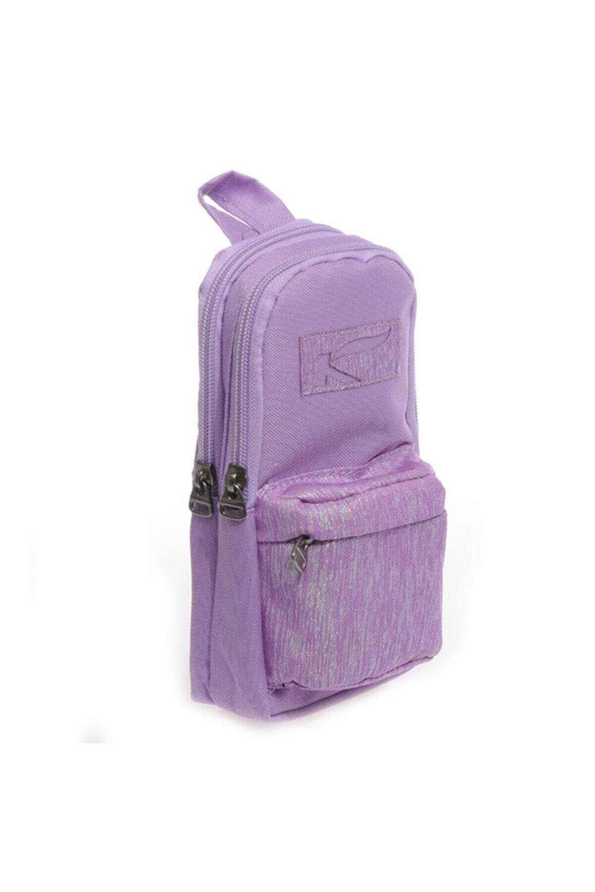 Kaukko Bright Simli Kalem Çantası (Kalemlik) Lila K2122