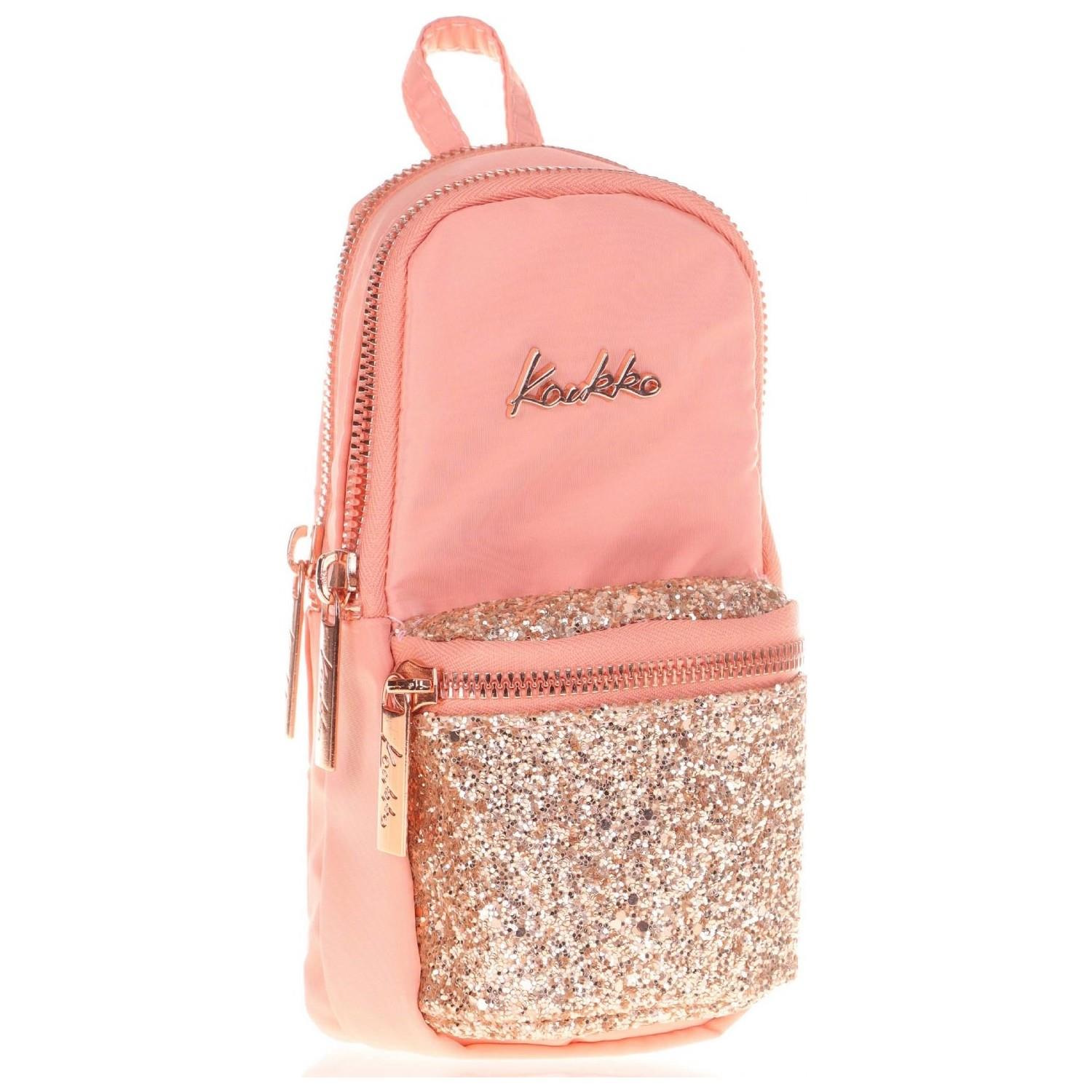 Kaukko Bright Somon Taşlı Junior Bag Çanta Şekilli Kalem Çantası Üç Bölmeli Kalemlik