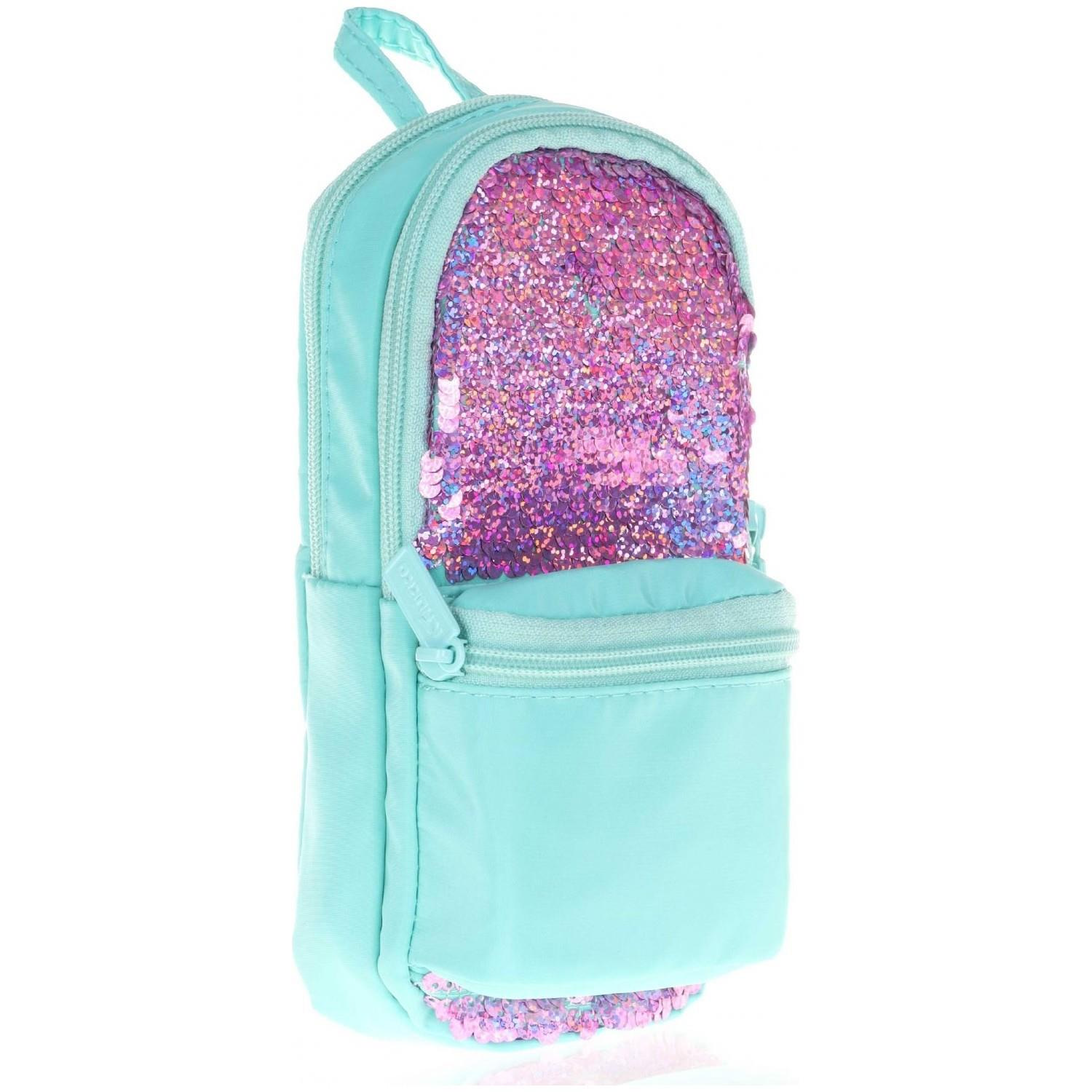 Kaukko Kalem Çantası Magıcal Junior Bag Pullu Mint Üç Bölmeli Kalemlik