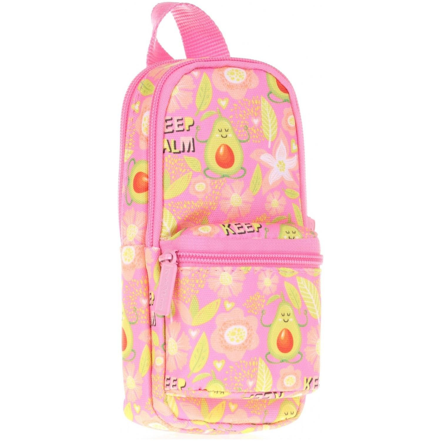 Kaukko Kalem Çantası Nature Junior Bag Avocado Üç Bölmeli Kalemlik