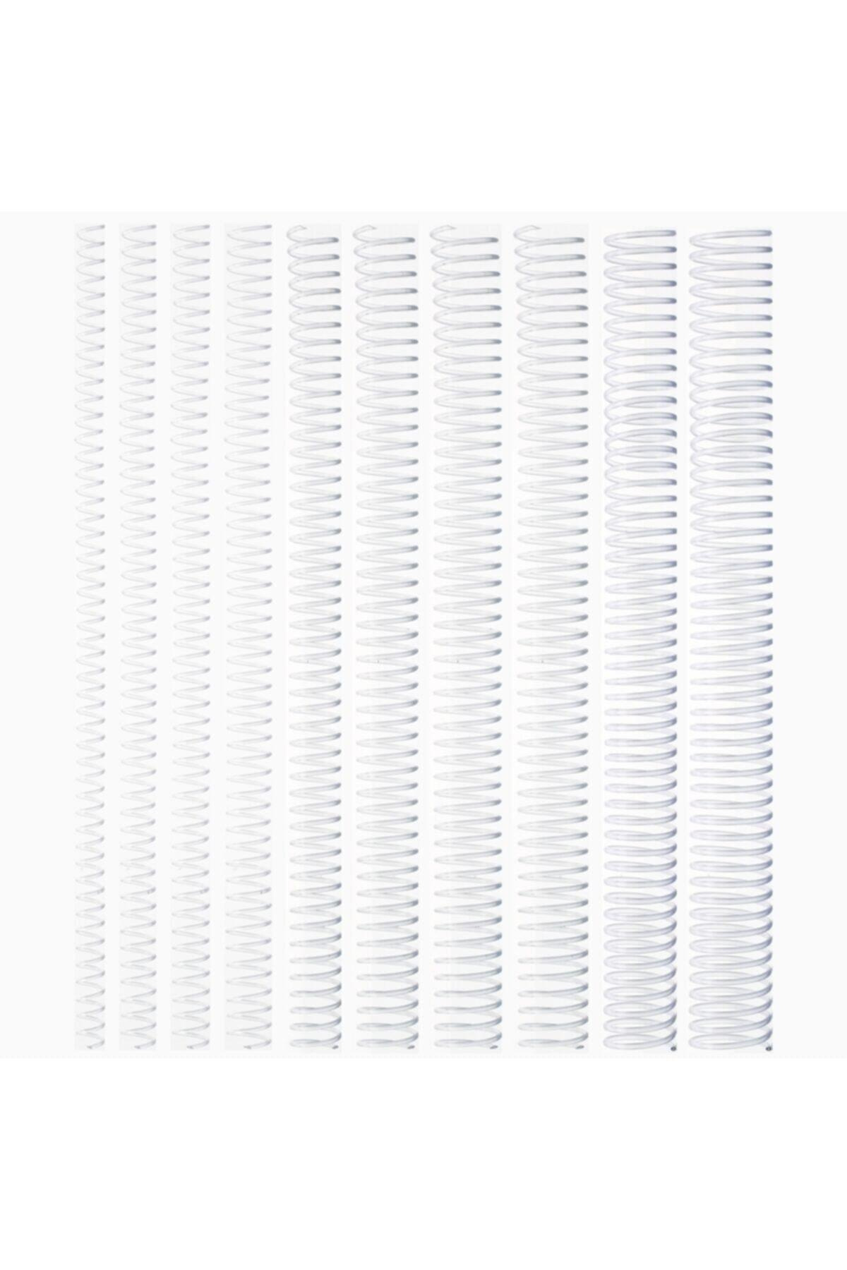 Kayreb Spiral Plastik Helezon 12 Mm Şeffaf 100 Lü (1 Paket 100 Adet)