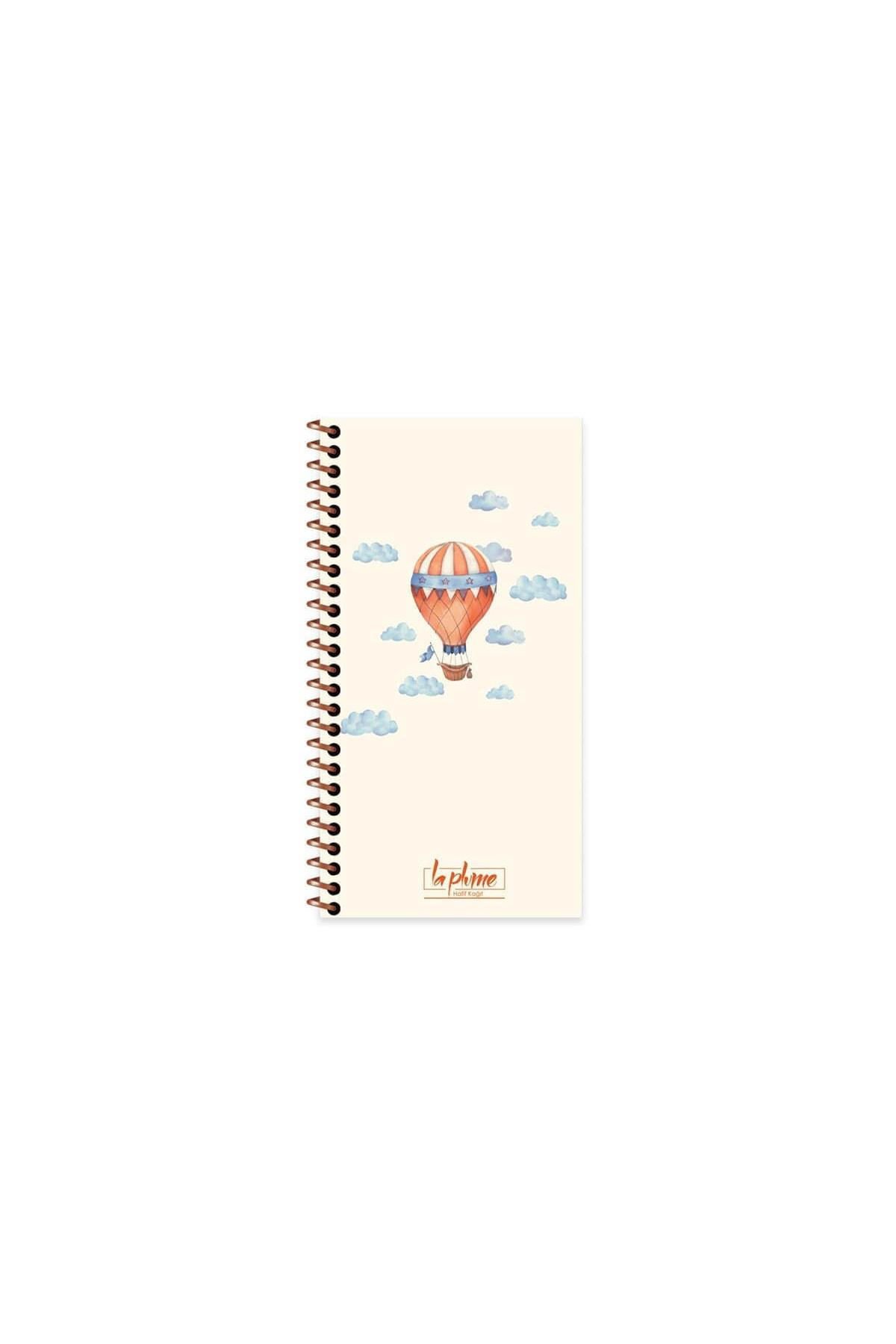 Keskin Color 10 x 19 CM 80 Yaprak Düz Defter La Plume Balloon Turuncu