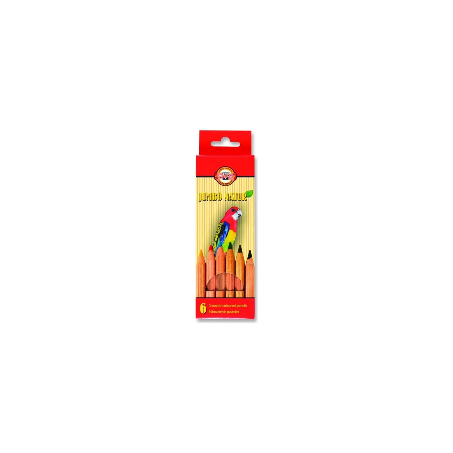 Koh-I Noor N06001KS Jumbo Natur Kuru Boya 6 Renk