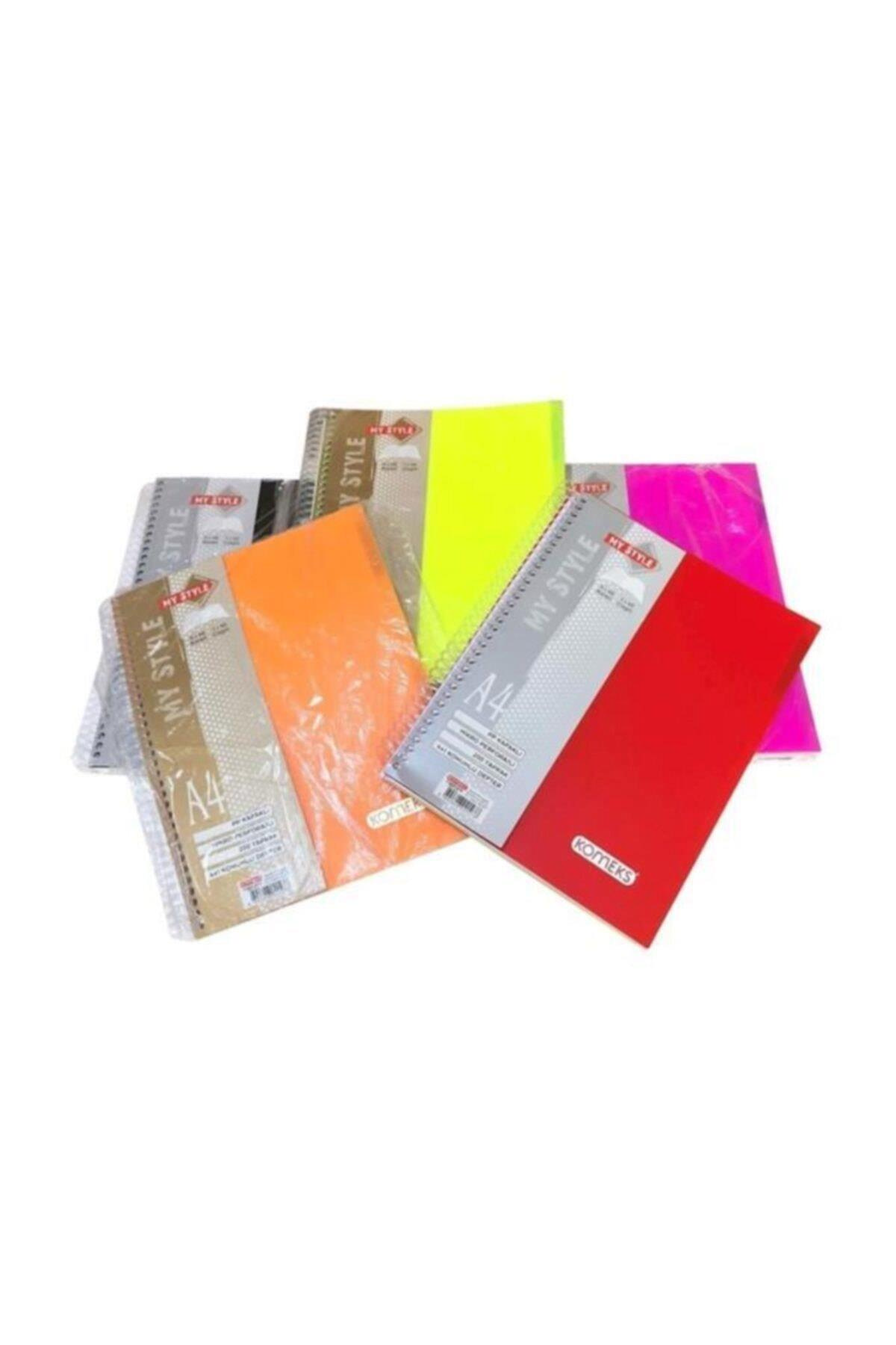 Komeks Spiralli Defter Plastik Kapak 4+3 Seperatörlü Kareli-Çizgili 210 YP SA4
