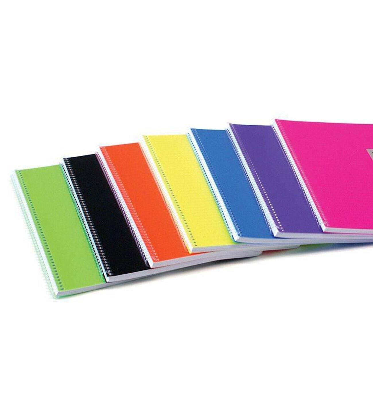 Komeks Spiralli Defter Plastik Kapak A4 Kareli 120 Yaprak Defter (6 Lı Paket)