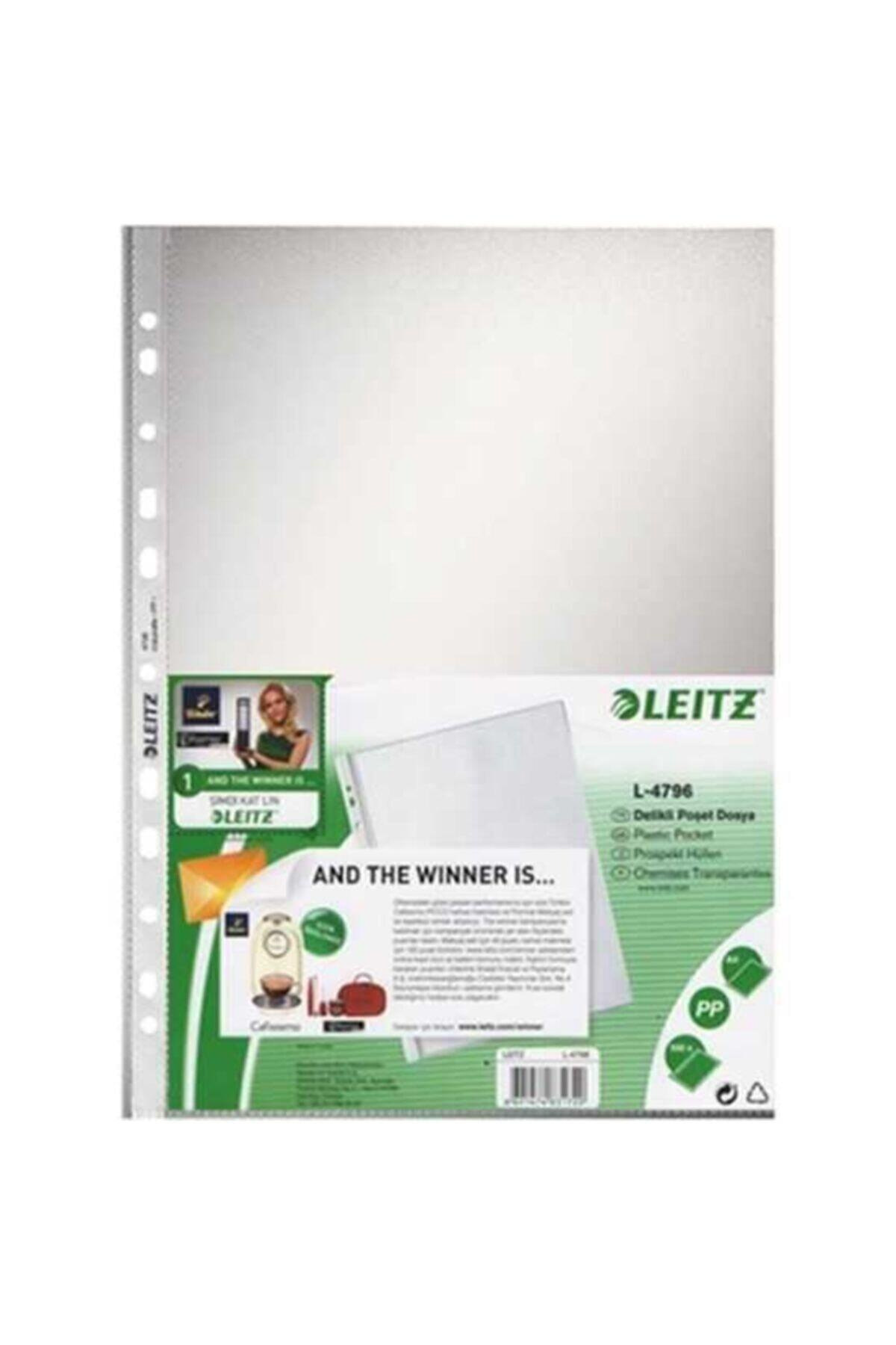 Leitz Poşet Dosya 100 LÜ A4 Şeffaf Buzlu 4796 (100 Lü Paket)