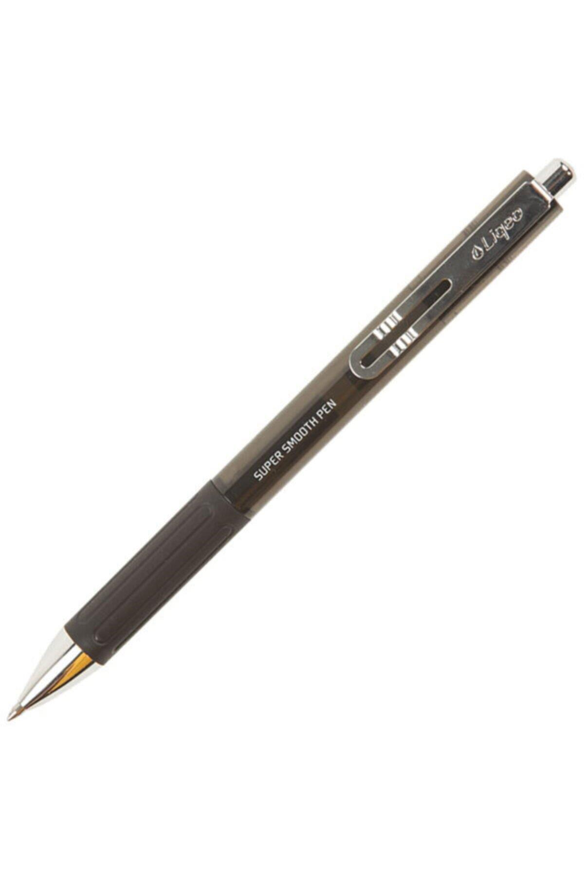 Liqeo Super Smooth Gel Pen 0.7 MM Siyah Roller Kalem (12 Li Paket)