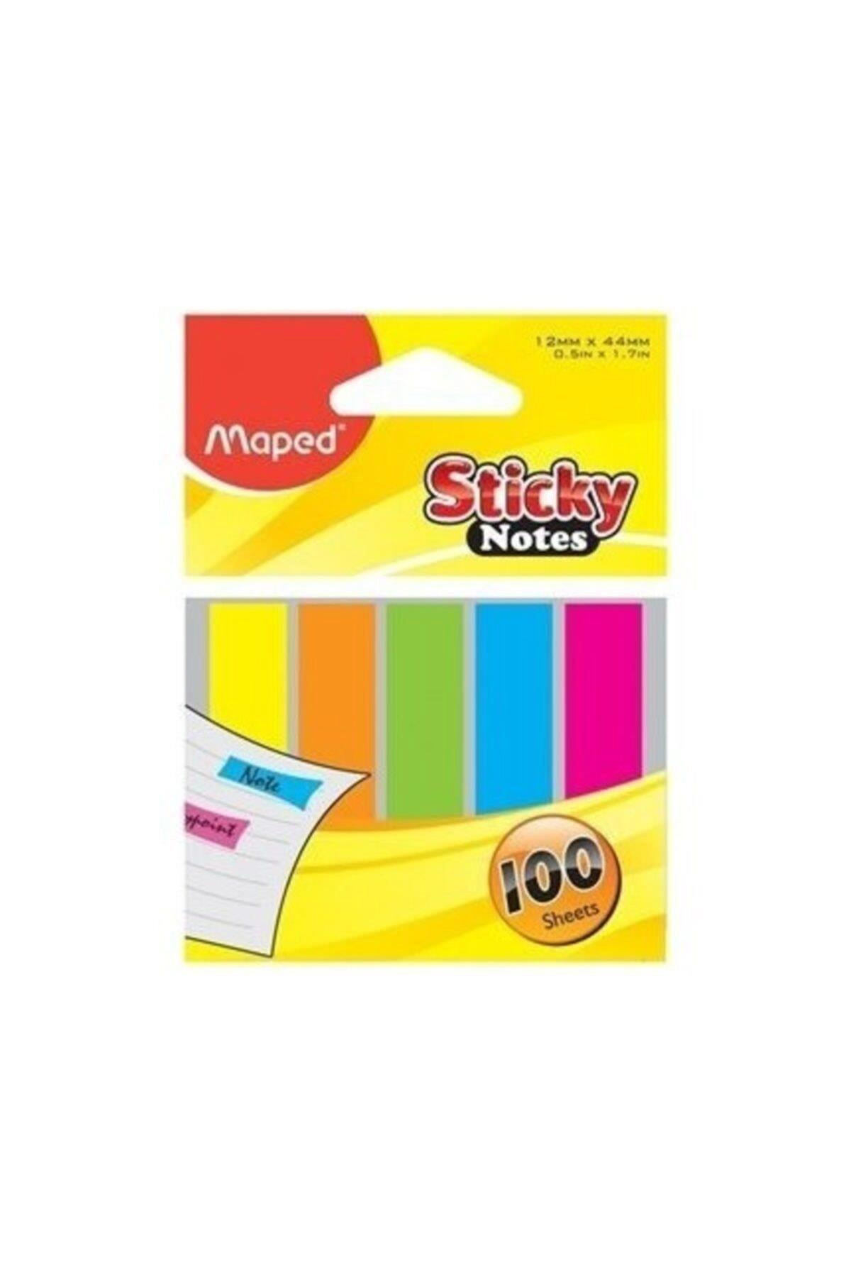 Maped Yapışkanlı İndeks 100 Yaprak Ayraç 12x44 Mm (18 Paket)