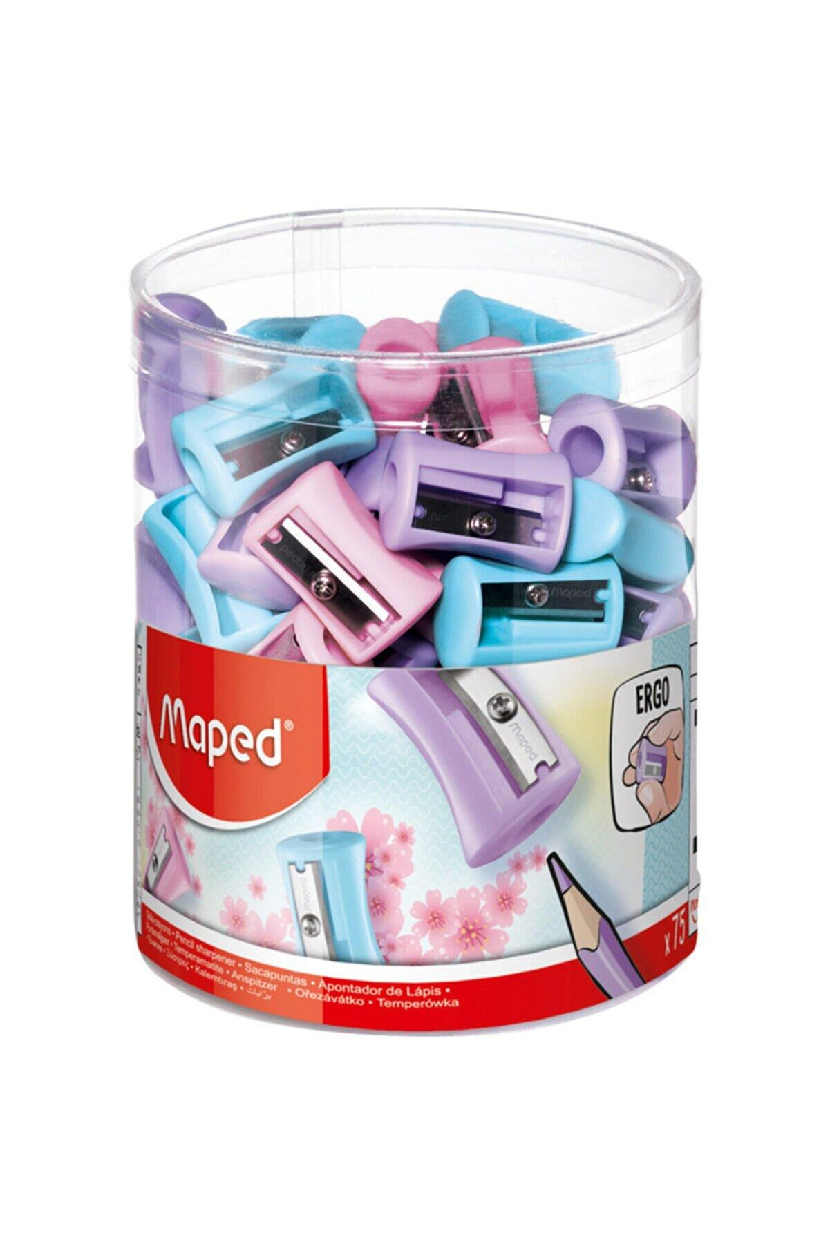 Maped Kalemtraş Vivo Pastel Renkli Tekli Kalemtraş (75 Li Paket)