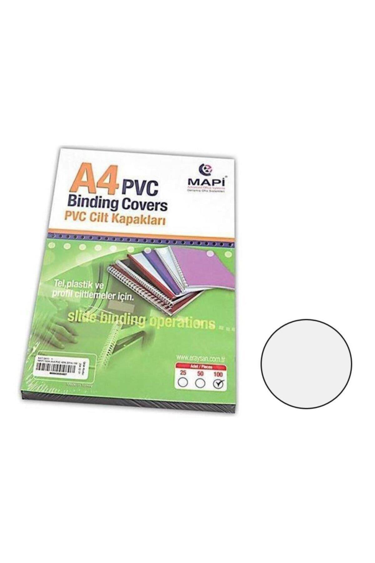 Mapi Cilt Kapağı Plastik Opak A4 160 Micron Beyaz (100 Lü Paket)