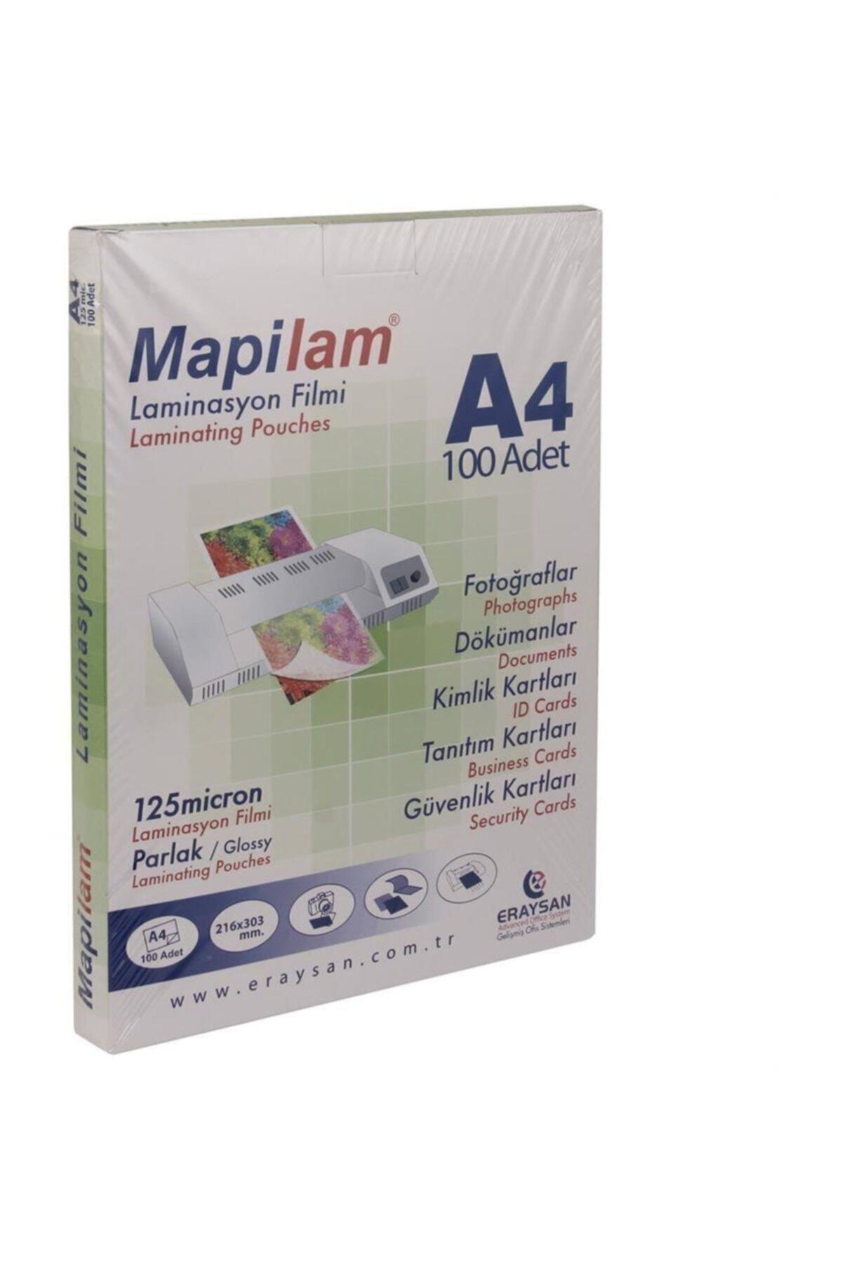Mapi A-4 Laminasyon Filmi 125 Micron Parlak 100 Lü (1 Paket 100 Adet