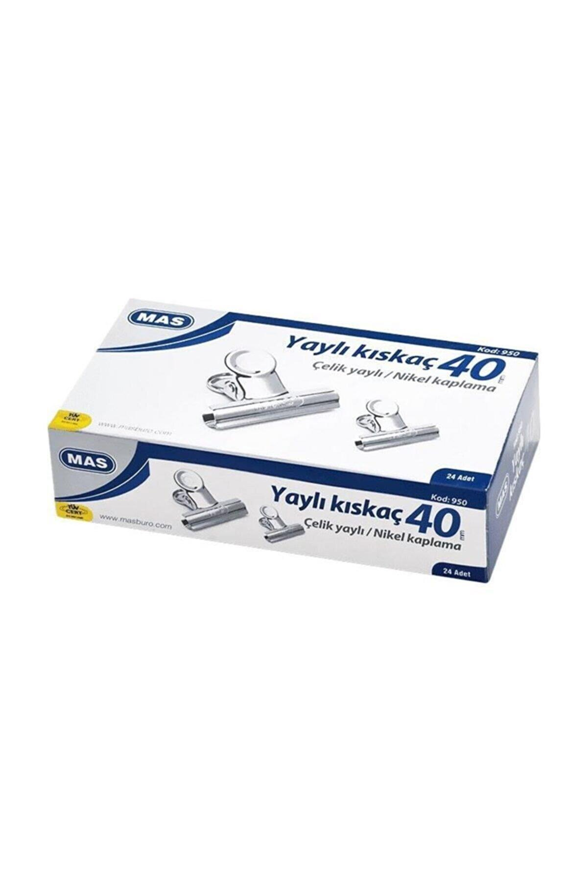 Mas Kıskaç (Klips) Yaylı Metal 40 MM (24 Lü Paket)