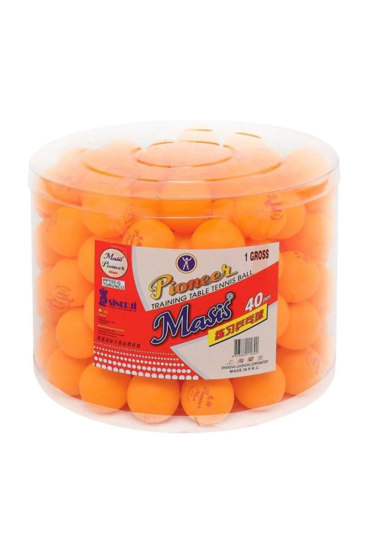Masis Pin Pon Topu Pioneer 40 MM Renkli Pin Pon Topu (144 Lü Paket)