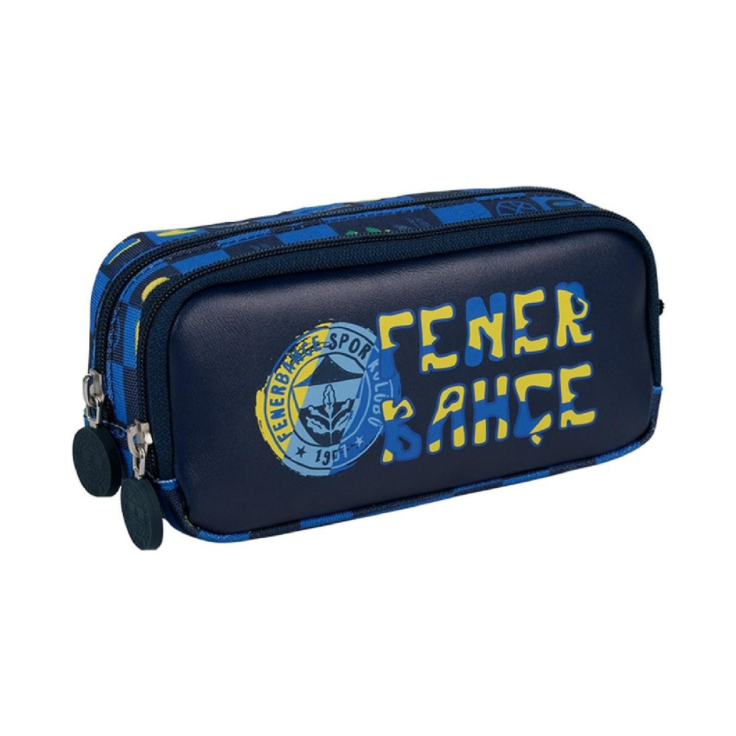 Fenerbahçe 2 Bölmeli Suni Deri Kalemlik 2 Bölmeli Kalem Çantası