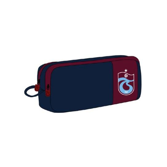 Trabzonspor Bant Detaylı Lacivert Paraşüt İki Bölmeli Kalem Çantası