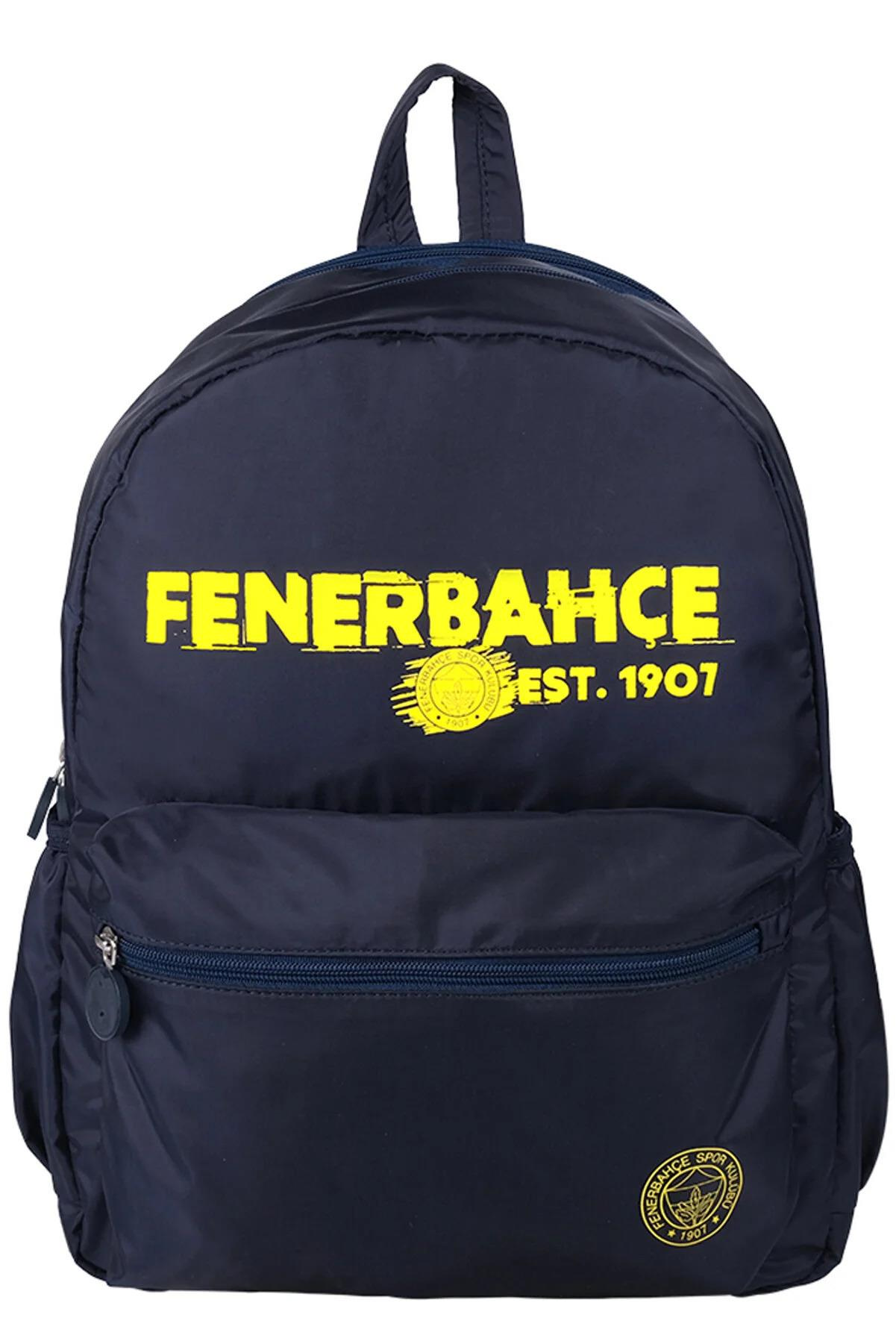Fenerbahçe Lisanslı Tumbled 2 Bölmeli Lacivert Okul Sırt Çantası