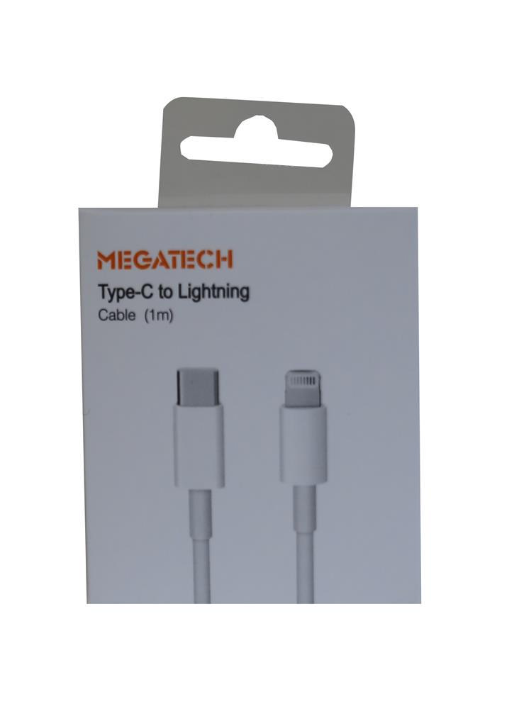 Megatech MT-D3L-T 1mt Usb Type-C to Lightning Şarj ve Data Kablosu