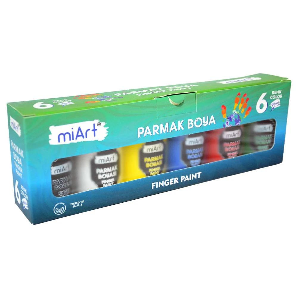 Miart Parmak Boya 6 Lı Set 30 ML 6 Renk Parmak Boyası