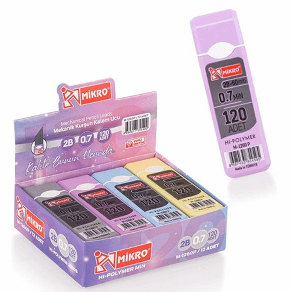 Mikro 60 mm Kurşun Kalem Ucu 0.7 mm Kalem Ucu (12 Tüp)