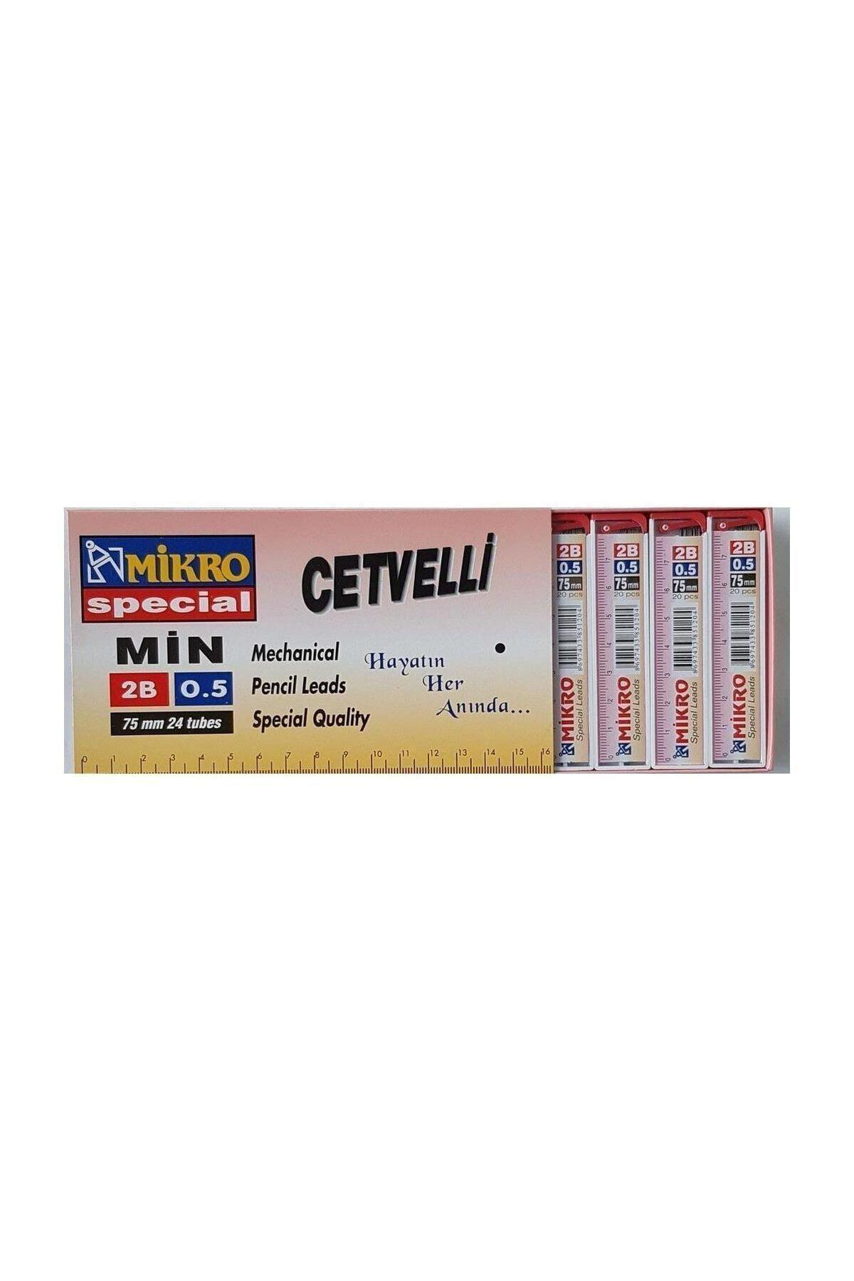 Mikro M-750 Min Cetvelli 0,5 Mm Versatil Kalem Ucu 2b 75 Mm 24 Lü (1 Paket 24 Tüp)