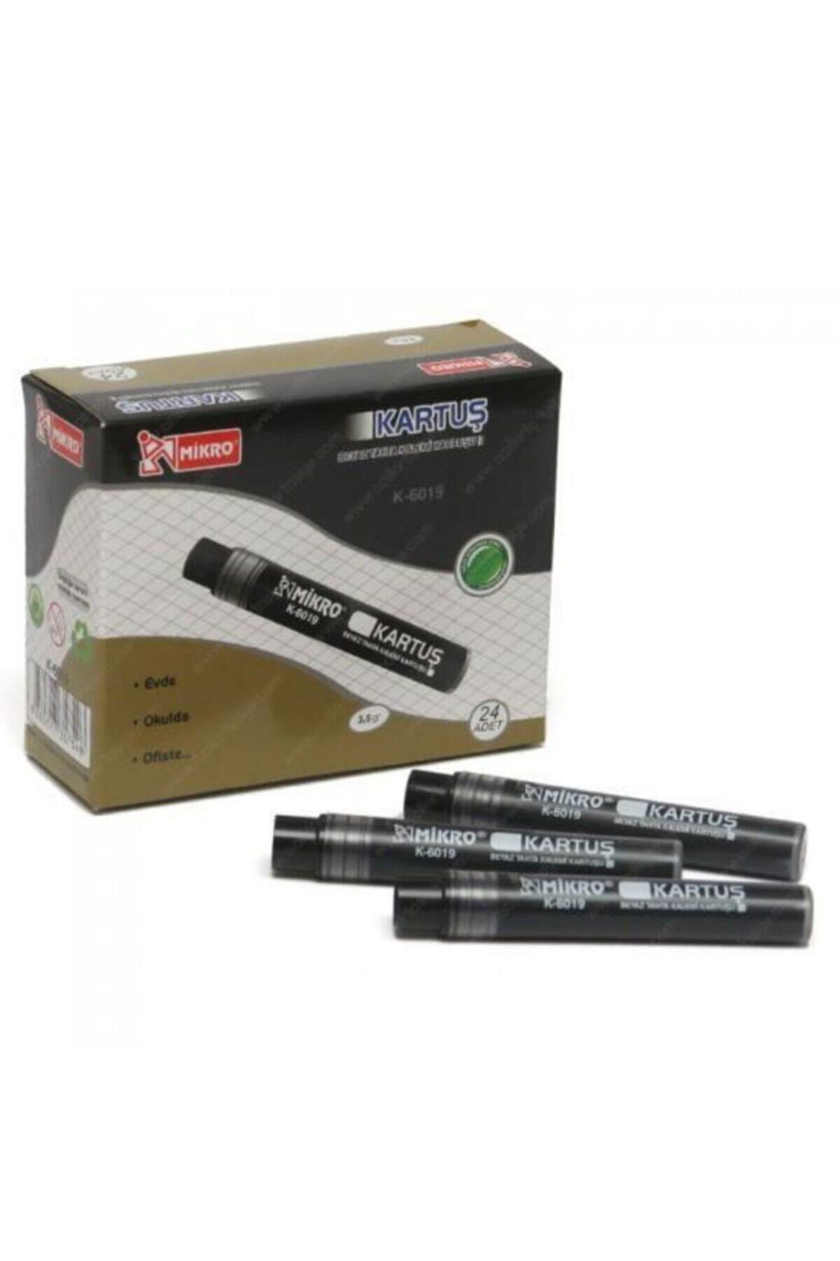 Mikro Tahta Kalemi Kartuşu Siyah 24 Lü K-6019 (1 Paket 24 Adet)