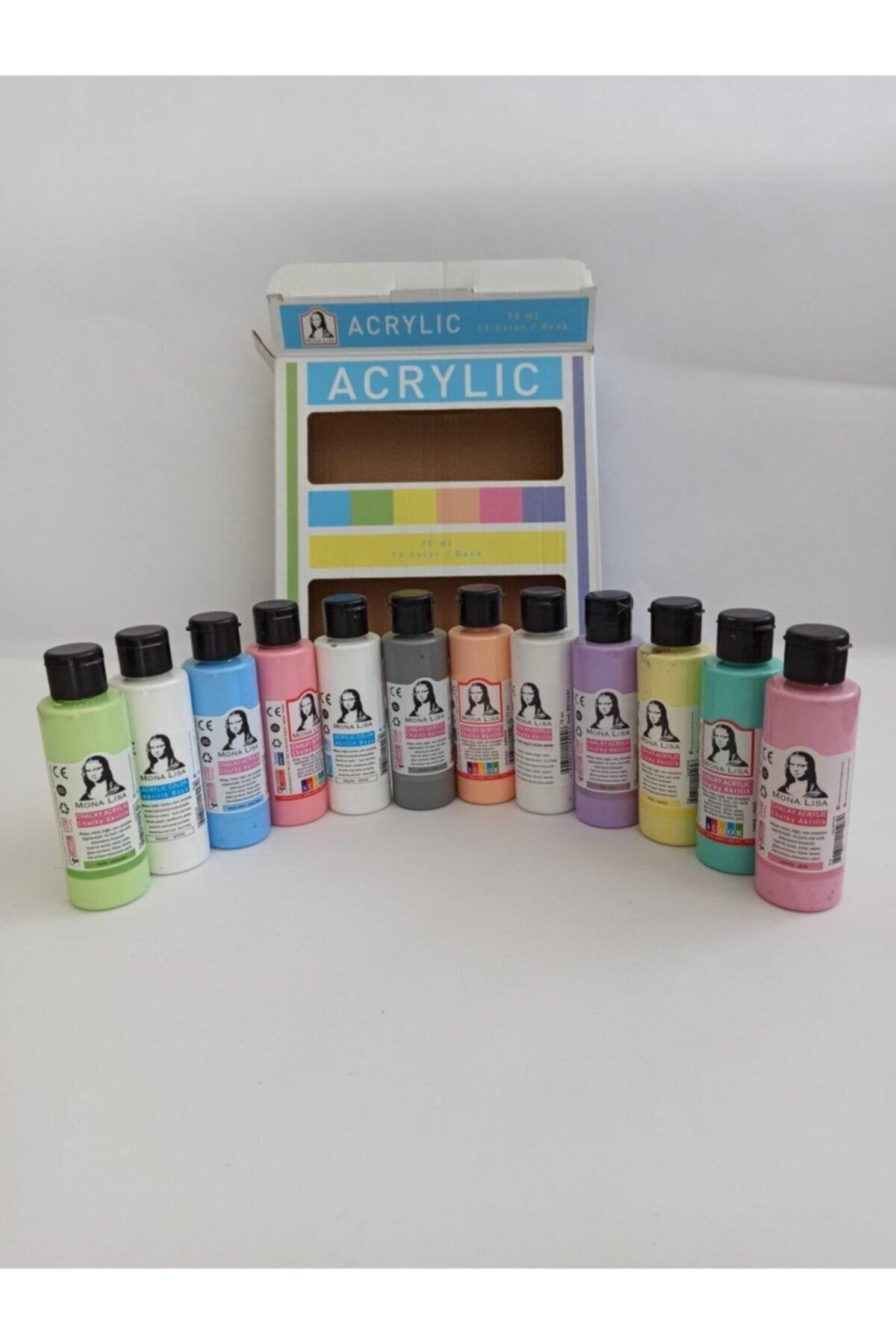 Südor Mona Lisa Chalky Akrilik Boya Seti 12 Renk x 70 ml