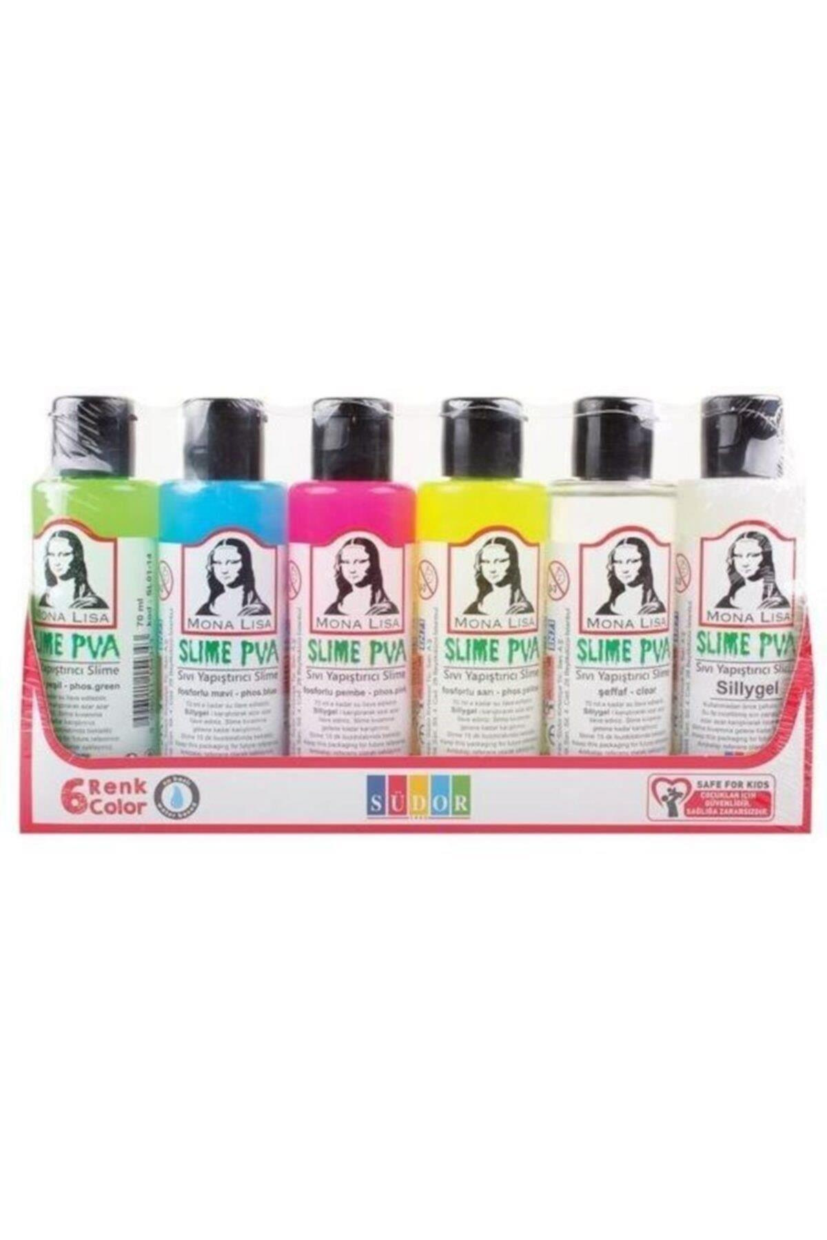 Monalisa Sıvı Yapıştırıcı Slime Set 70 ML 6 Lı Set (24 Adet)