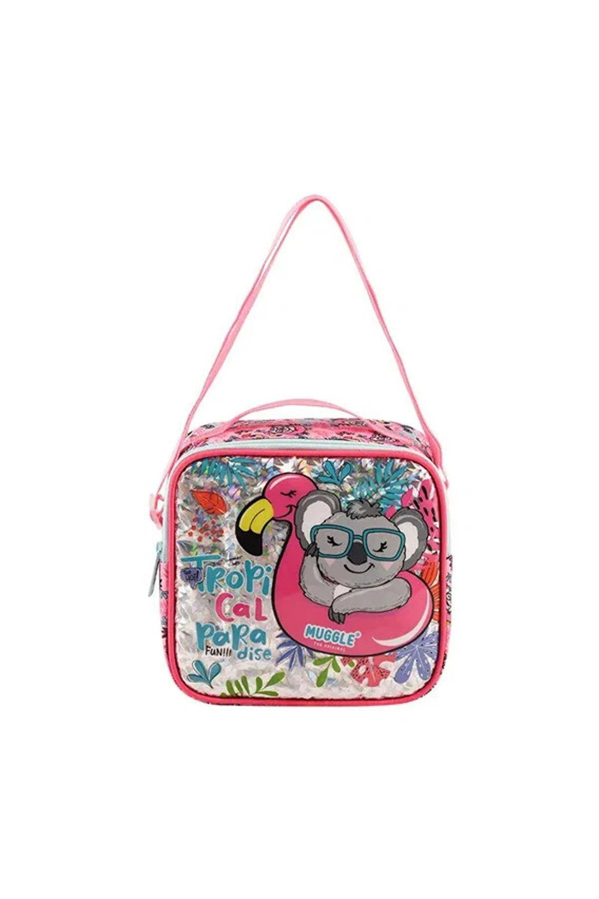 Muggle Beslenme Çantası Tropikal Pradice Pembe Beslenme Çantası