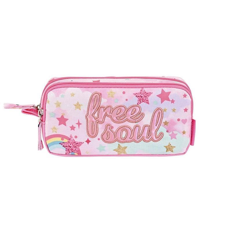 Muggle Kalem Çantası Glitter Raınbow 2 Bölmeli Kalemlik