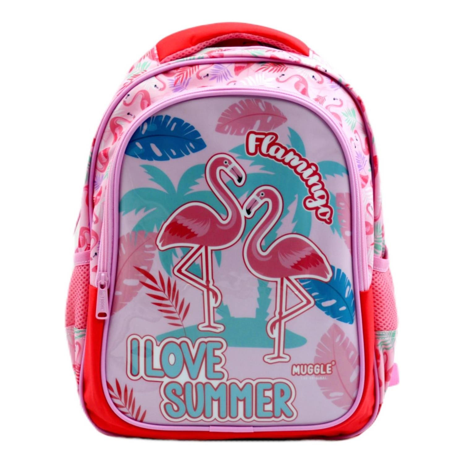 Muggle Okul Çantası Flamingo Rose İki Bölmeli İlkokul Sırt Çantası