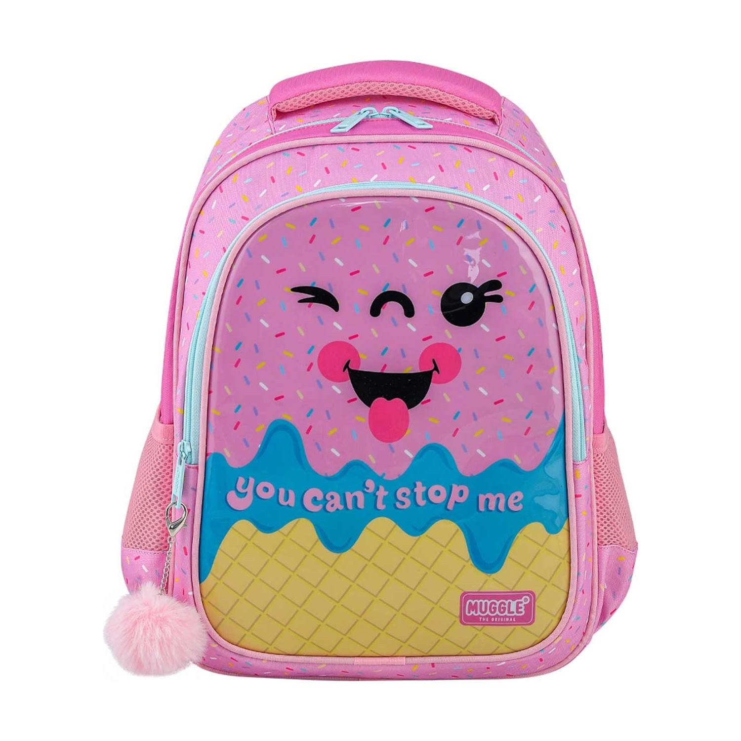 Muggle Okul Çantası Pink Ice Cream Pembe Kız Çocuk İlkokul Sırt Çantası