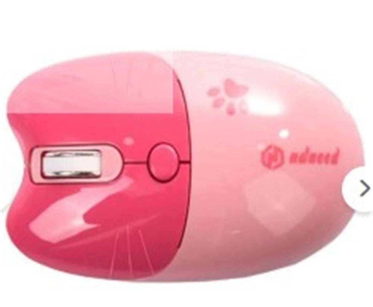 Ndneed V-TRACK Sevimli Kedi Kablosuz Mouse 1000 DPI 2.4 GHz Pembe
