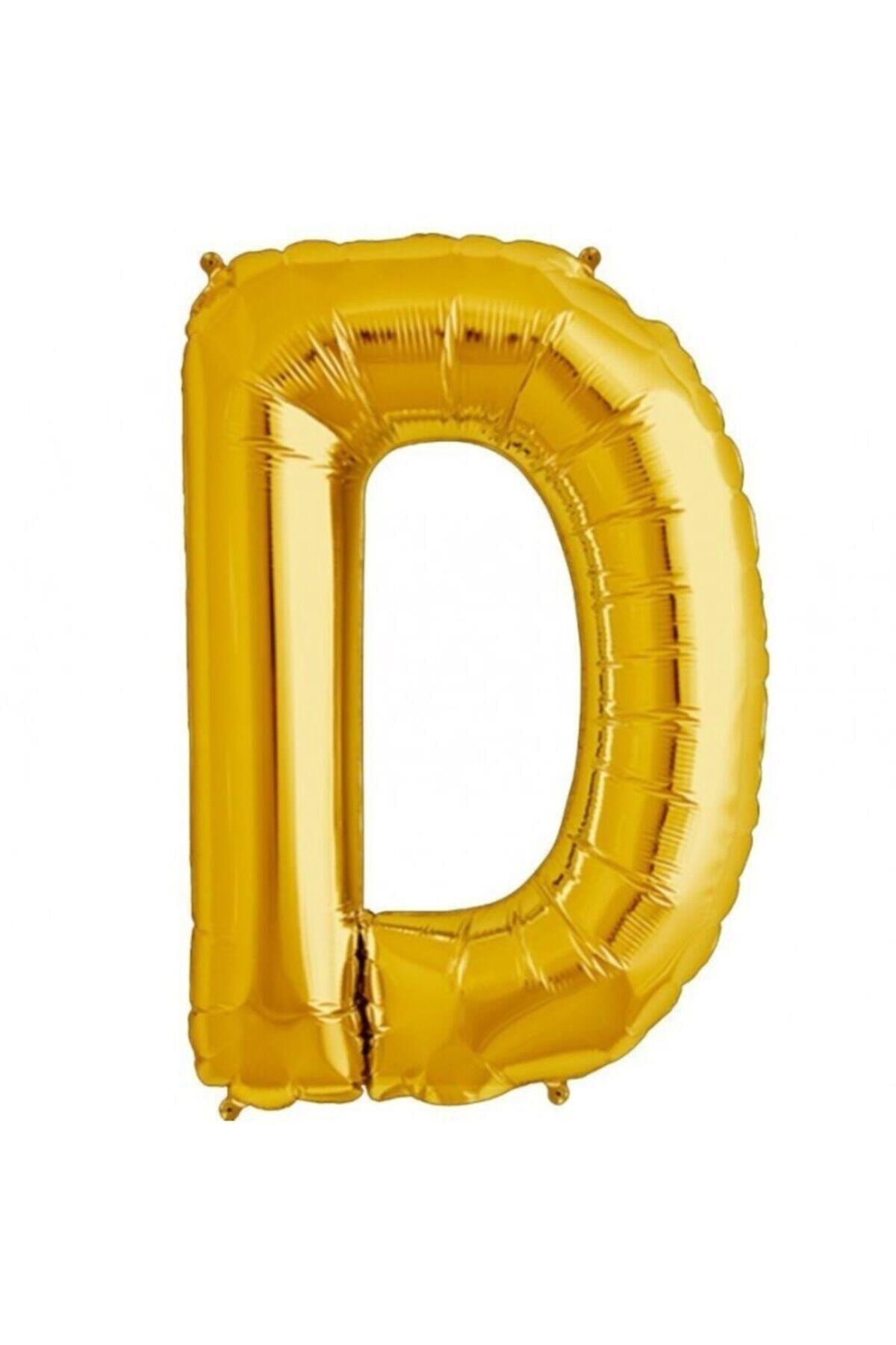 Nedi D Harfi Balon Altın Folyo Balon 40 İnç
